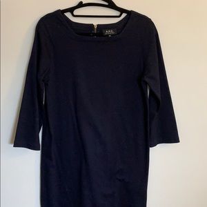 Navy cotton APC Shift dress